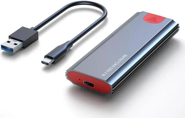 Alt view image 5 of 6 - Dual Protocol M2 Ssd Case M.2 To USB Type C Hard Drive Enclosure Mobile Hard Disk Box 2tb for Nvme Pcie Ngff Sata M/b Key Ssd(Grey C-C Cable)