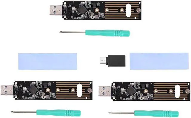 Alt view image 5 of 6 - NVMe to USB Adapter RTL9210 Chip M.2 PCIe M Key HDD Case with USB Cable Pouch New SSD to to USB 3.1 Type A Reader(Without Adapter)