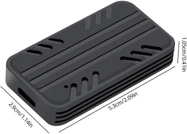 Alt view image 6 of 6 - M.2 NVMe Solid State Drive Gen2 10Gbps External Enclosure Dual Protocol SSD Enclosure Adapter SSD Hard Disk Box for SSD 2230