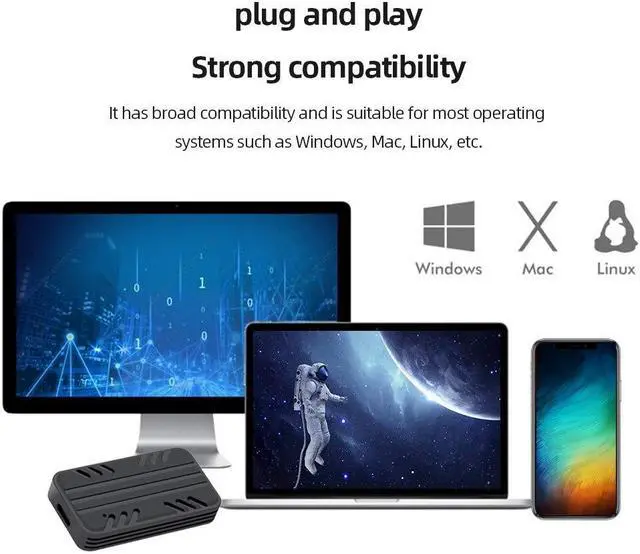 Alt view image 3 of 6 - M.2 NVMe Solid State Drive Gen2 10Gbps External Enclosure Dual Protocol SSD Enclosure Adapter SSD Hard Disk Box for SSD 2230