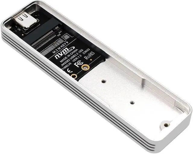 Alt view image 4 of 6 - M.2 NVMe Solid State Drive External Enclosure 10Gbps External Hard Disk USB 3.2 Gen2 HDD Storage Box for SSD 2230/2242/2260/2280