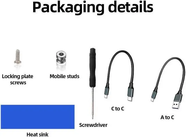 Alt view image 5 of 6 - M.2 NVMe Solid State Drive External Enclosure 10Gbps External Hard Disk USB 3.2 Gen2 HDD Storage Box for SSD 2230/2242/2260/2280