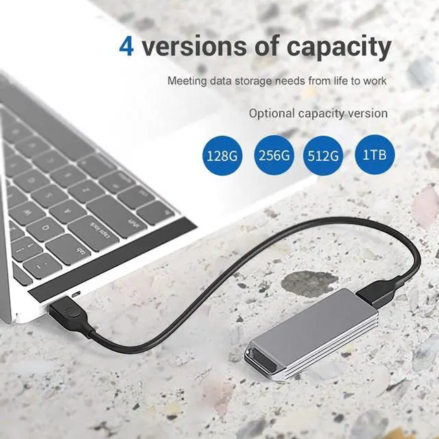 Alt view image 2 of 6 - Up To 2TB M.2 External SSD Enclosure Solid State Drive Case SATA To USB 3.1 10Gbps/5Gbps Plug and Play for Desktop PC(SATA)