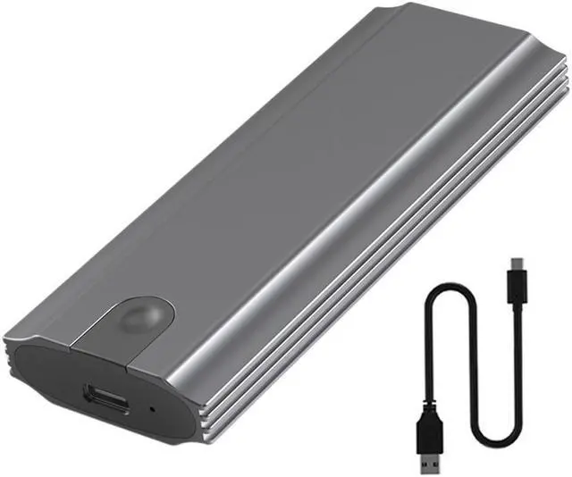 Main image of M.2 SSD Enclosure SATA3.0 6Gbps NVMe/NGFF Mobile HDD Case Heat Dissipation Compatible with 2230 2242 2260 2280 SSD Plug and Play(SATA C-A Grey)