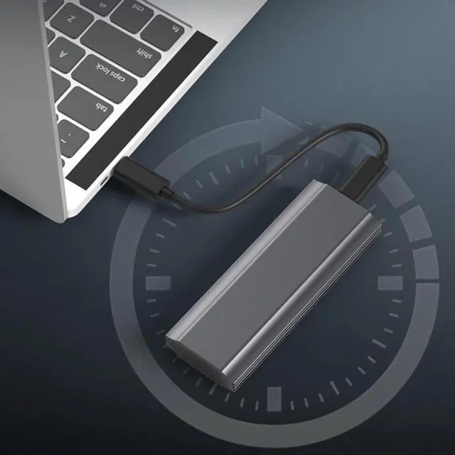 Alt view image 2 of 6 - M.2 SSD Enclosure SATA3.0 6Gbps NVMe/NGFF Mobile HDD Case Heat Dissipation Compatible with 2230 2242 2260 2280 SSD Plug and Play(SATA C-A Grey)