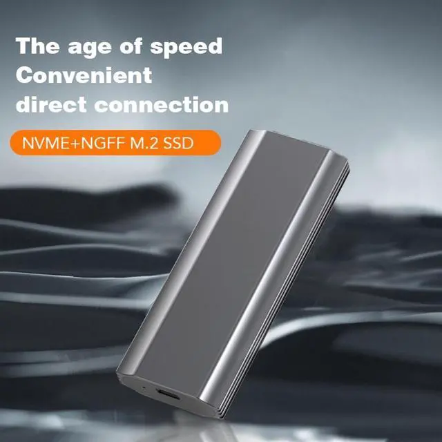 Alt view image 3 of 6 - M.2 SSD Enclosure SATA3.0 6Gbps NVMe/NGFF Mobile HDD Case Heat Dissipation Compatible with 2230 2242 2260 2280 SSD Plug and Play(SATA C-A Grey)