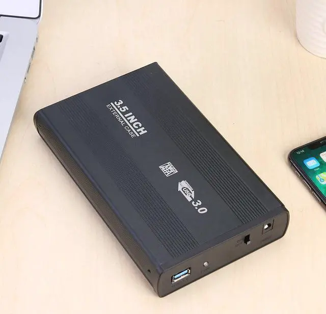 Alt view image 2 of 6 - 3.5 inch Serial ATA Hard Disk to USB2.0 Adapter External Hard Drive Enclosure for Desktop Computer Storage Devices