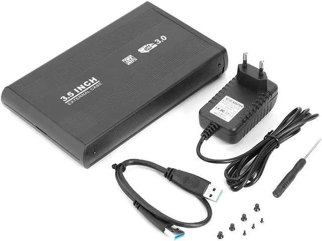 Alt view image 5 of 6 - 3.5 inch Hard Disk Case SATA To USB3.0 Aluminum Alloy HDD Case External Hard Drive Enclosure With USB Cable For Computer Laptop(B)
