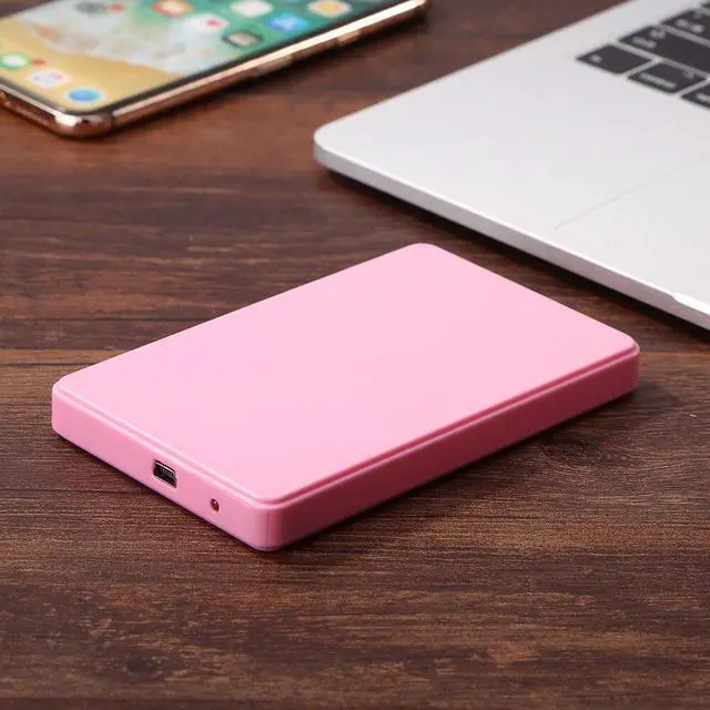 Alt view image 4 of 6 - 2.5 inch USB 2.0 SATA HDD Hard Disk Drive Box External Case Portable Mobile SSD Enclosure for Win7/Win8/Win10/Mac OS(Pink)