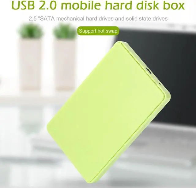 Alt view image 2 of 6 - 2.5 inch USB 2.0 SATA HDD Hard Disk Drive Box External Case Portable Mobile SSD Enclosure for Win7/Win8/Win10/Mac OS(Pink)