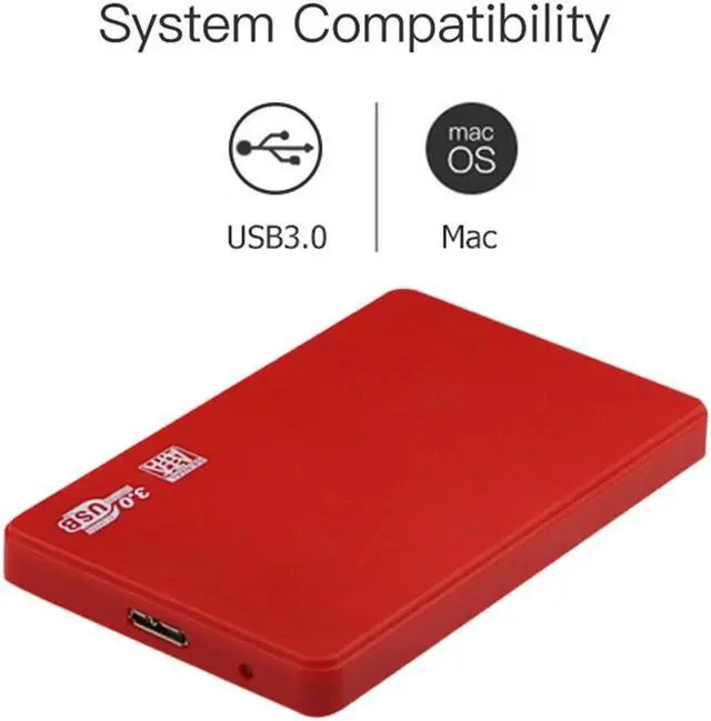 Alt view image 3 of 6 - Harddisk Boxs USB C 3.0 2.5 Inch Serial Port HDD SSD Shell SATA 3.0 External Enclosure Hard Drive Disk Box Extra Hard Disk Case(Blue)