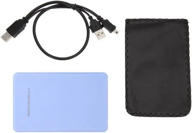 Alt view image 5 of 6 - 2.5in USB 2.0 SATA Hd Box HDD Hard Drive External Enclosure Case With USB "Y" cable For windows XP/Vista/Win7/Win8/Win10 Mac OS(Blue)