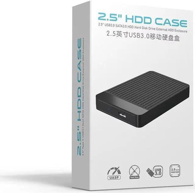 Alt view image 5 of 6 - 6GB/s 2.5 SATA to Micro-USB3.0/Type C 3.0 Adapter Hard Drive Enclosure for SSD Disk HDD Box Case HD External HDD Enclosure(USB3.0 to Type C)