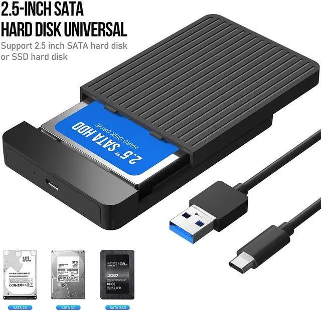Main image of 6GB/s 2.5 SATA to Micro-USB3.0/Type C 3.0 Adapter Hard Drive Enclosure for SSD Disk HDD Box Case HD External HDD Enclosure(USB3.0 to Type C)