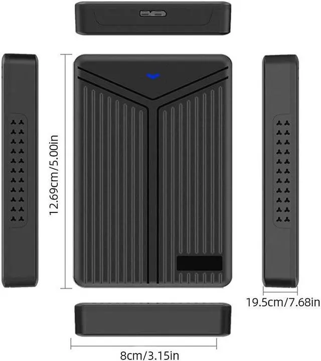 Alt view image 6 of 6 - 2.5 Inch SATA HDD Enclosure 5Gbps Hard Drive Enclosure USB3.0 3.1 Interface Up To 6TB with Data Cable for Windows/Mac OS/Linux(USB3.0)