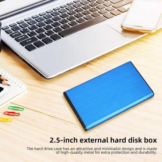 Alt view image 3 of 6 - 2.5inch External Hard Drive Enclosure Aluminium Alloy USB2.0 Compatible with XP/win7/win8/win10 Plug and Play for PC TV Laptop(USB3.0 Black)