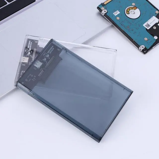 Alt view image 2 of 6 - 2.5inch Hard Drive Enclosure SATA To USB3.1 8TB External Hard Drive Enclosure USB3.0 To Type-C Transparent for Notebook Computer(Transparent)