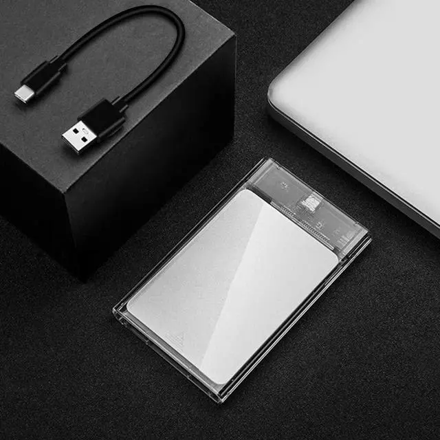 Alt view image 5 of 6 - 2.5inch Hard Drive Enclosure SATA To USB3.1 8TB External Hard Drive Enclosure USB3.0 To Type-C Transparent for Notebook Computer(Transparent)