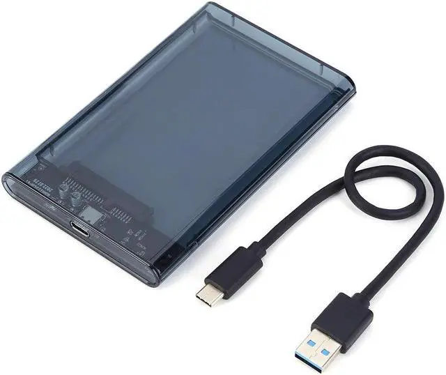 Alt view image 6 of 6 - 2.5inch Hard Drive Enclosure SATA To USB3.1 8TB External Hard Drive Enclosure USB3.0 To Type-C Transparent for Notebook Computer(Transparent)