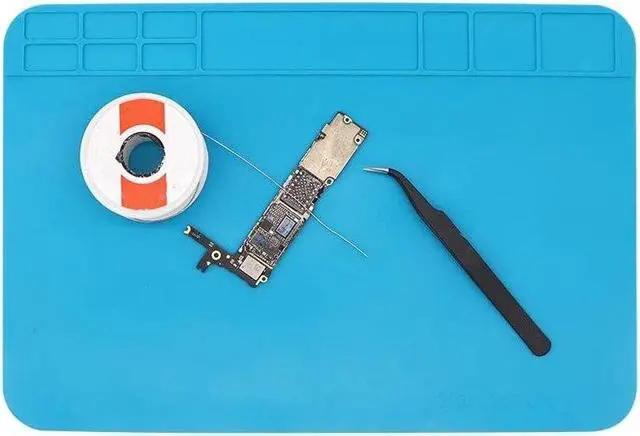 Alt view image 4 of 6 - Insulation Silicone Soldering Repair Mat Heat Resistant Work Pad for Mobile Phone PCB BGA Soldering Iron Repair Pad