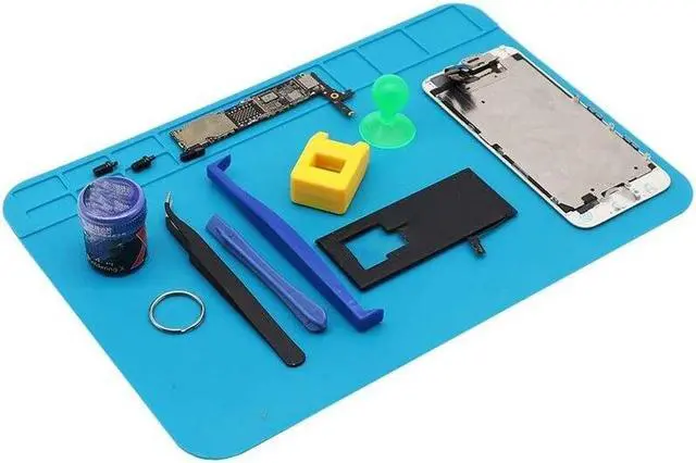 Alt view image 3 of 6 - Insulation Silicone Soldering Repair Mat Heat Resistant Work Pad for Mobile Phone PCB BGA Soldering Iron Repair Pad