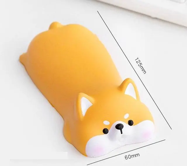 Alt view image 3 of 6 - Cute Wrist Rest Support for Mouse Computer Laptop Arm Rest for Desk Ergonomic Slow Rising Squishy Toys, Yellow Shiba Inu