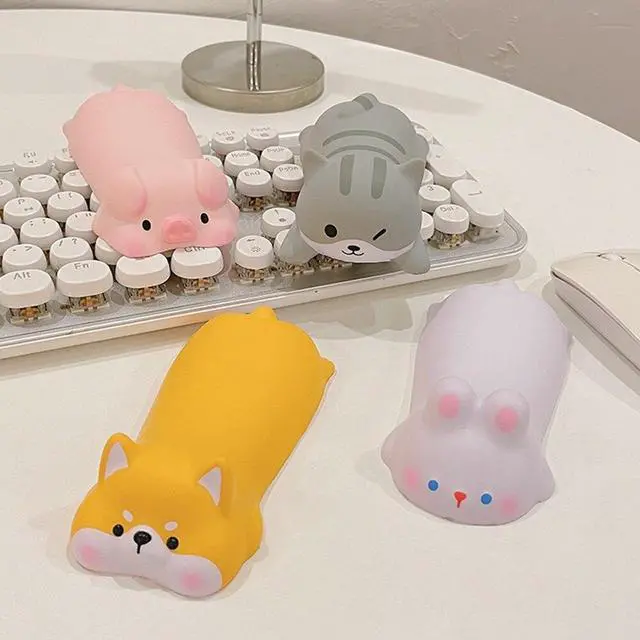 Alt view image 4 of 6 - Cute Wrist Rest Support for Mouse Computer Laptop Arm Rest for Desk Ergonomic Slow Rising Squishy Toys, Yellow Shiba Inu