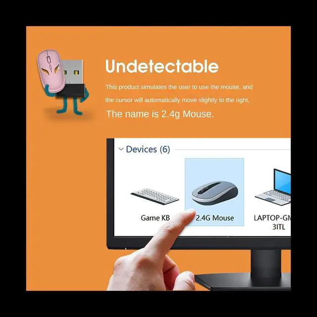 Alt view image 5 of 6 - USB Mouse Jiggler Undetectable USB Mouse Mover Automatic Mouse Shaker Mouse Movement Simulator Keep PC Awake