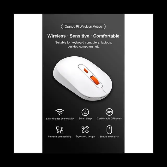Alt view image 4 of 6 - For Orange Pi Wireless Mouse 2.4G Transmission USB Receiver Gaming Mouse for Orange Pi 800 Keyboard for Desktop Computer