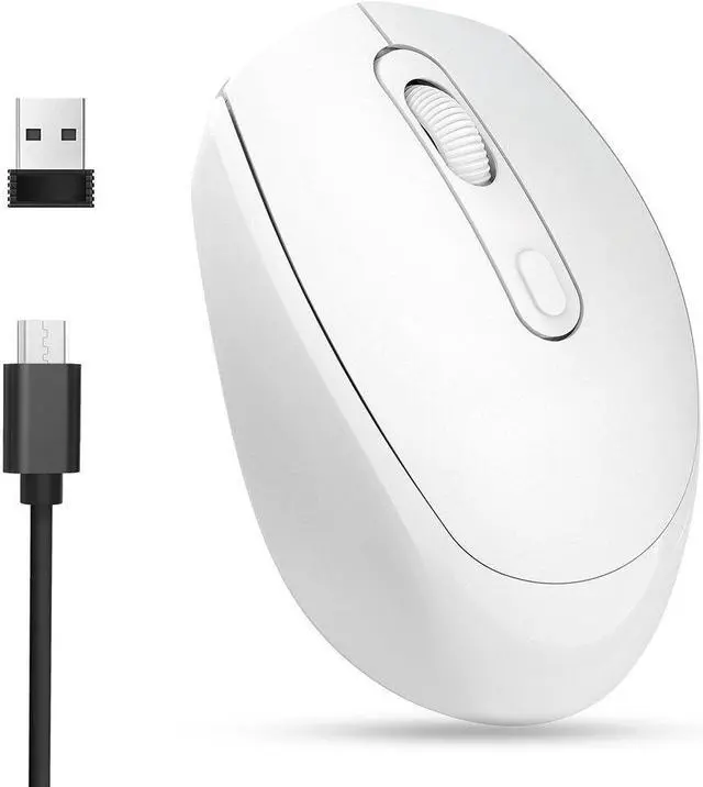 Main image of M107 Dual Mode Rechargeable Mouse 2.4G Wireless Mouse Mute Notebook Desktop Computer Office Mouse USB Optical Mice White