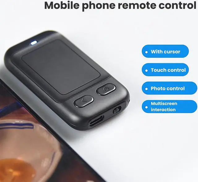 Alt view image 2 of 6 - Mobile Remote Control CHP03 Air Mouse Bluetooth Wireless Multi -Function Touchpad -Border Hair White