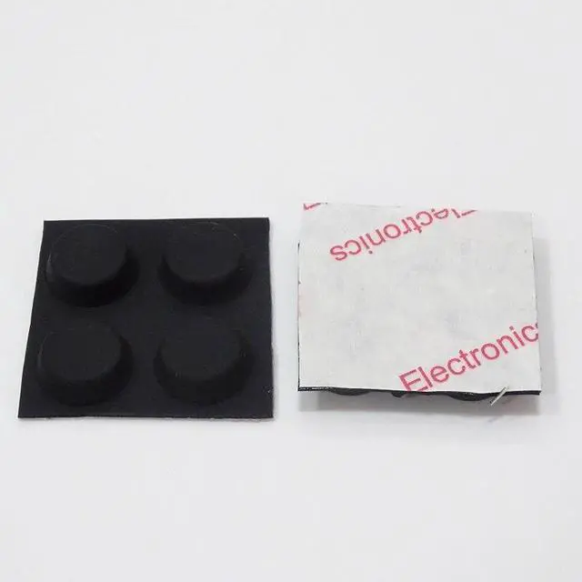 Alt view image 3 of 6 - 4 Pieces Universal Tablet/Notebook Stands Small Round Rubber Feet Keyboard Corner Pad Anti-Slip Silicone Elevation Stand