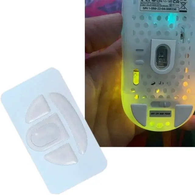 Alt view image 3 of 6 - 1 Pack Esports Tiger Gaming Mouse Skates Feet For Xtrfy MZ1 Wireless Mouse Glides ICE Version White