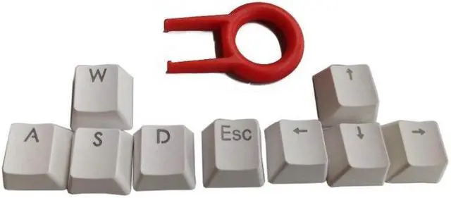 Main image of 9 Keys PBT Backlit Keycaps WASD/ESC/Direction With Key Cap Puller For MX Switches Mechanical Keyboard White