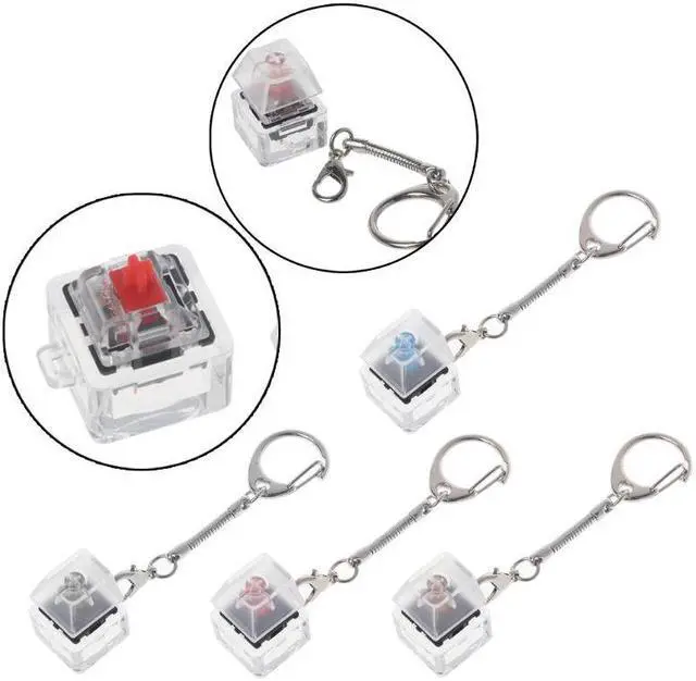 Alt view image 5 of 6 - MX Switch Tester Switch Sampler Mechanical Keyboards 1-Key Switch Testing Tool Translucent Switch Keychain(Red)