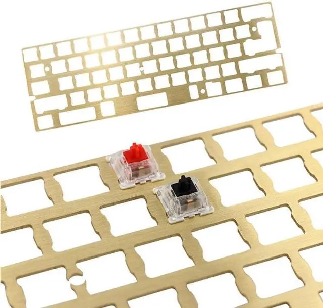 Alt view image 4 of 6 - Brass Plate Positioning Board Plate-mounted Stabilizers GH60 GK61 PCB for Mechanical Keyboard