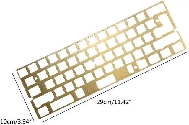 Alt view image 6 of 6 - Brass Plate Positioning Board Plate-mounted Stabilizers GH60 GK61 PCB for Mechanical Keyboard