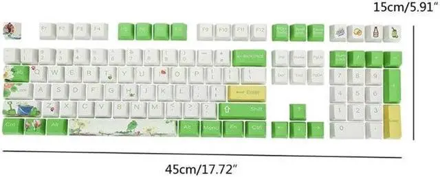 Alt view image 6 of 6 - 108 Keys Lotus Flower Keycap OEM Height PBT Keycaps Set for 61/64/68/75/84/87/96