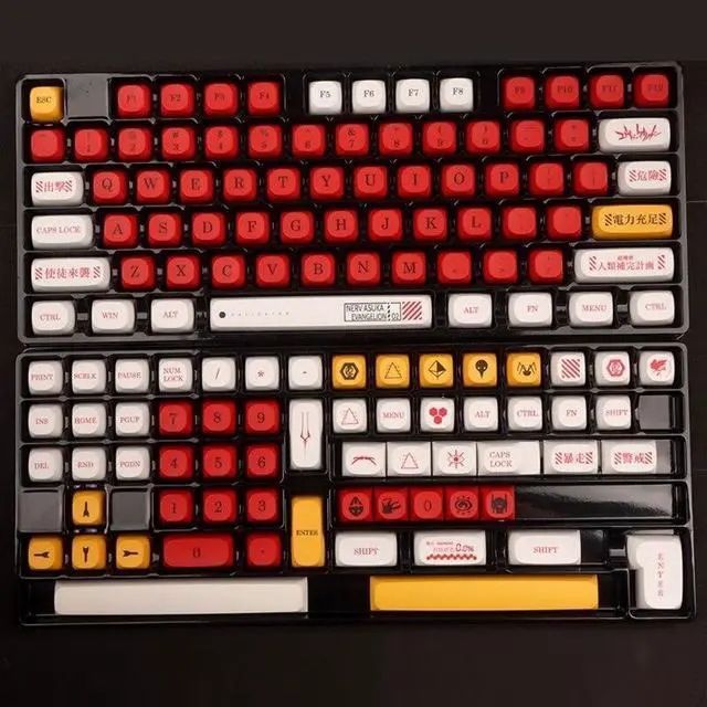 Alt view image 2 of 6 - 136-Key PBT Keycaps MA Dye-Sub for MX- Switches EVA Gaming Mechanical Keyboard