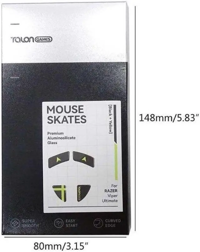 Alt view image 6 of 6 - Curved Edges Glass Mouse Feet Pad Mouse Skates Anti-Slip Mouse Glides for viper  Gaming Mouse