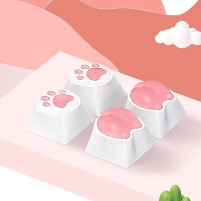 Alt view image 6 of 6 - Cat Paw Keycaps MX Structure for MX Switches Mechanical Keyboards DIY Decoration