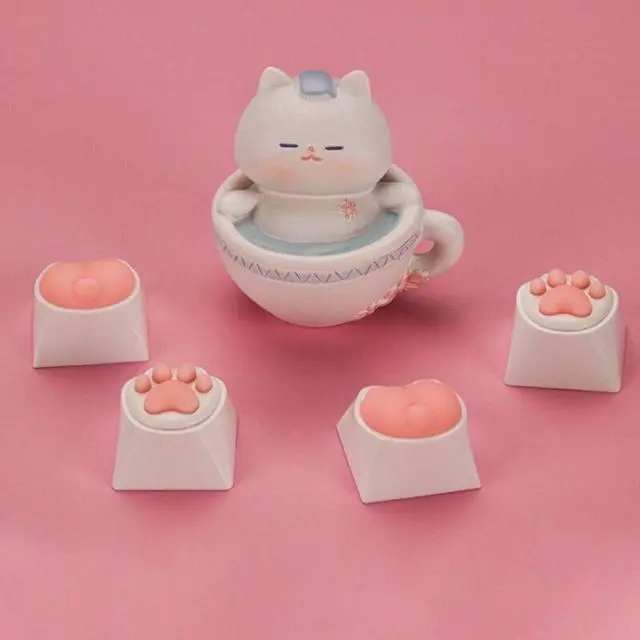 Alt view image 3 of 6 - Cat Paw Keycaps MX Structure for MX Switches Mechanical Keyboards DIY Decoration