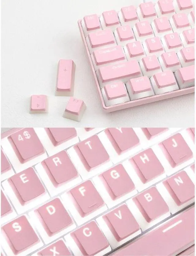 Alt view image 3 of 6 - 130 Keys/set PBT Keycaps  Backlit for Mechanical Keyboard OEM Profile(Pink)