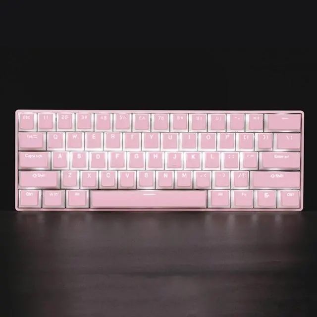 Alt view image 2 of 6 - 130 Keys/set PBT Keycaps  Backlit for Mechanical Keyboard OEM Profile(Pink)