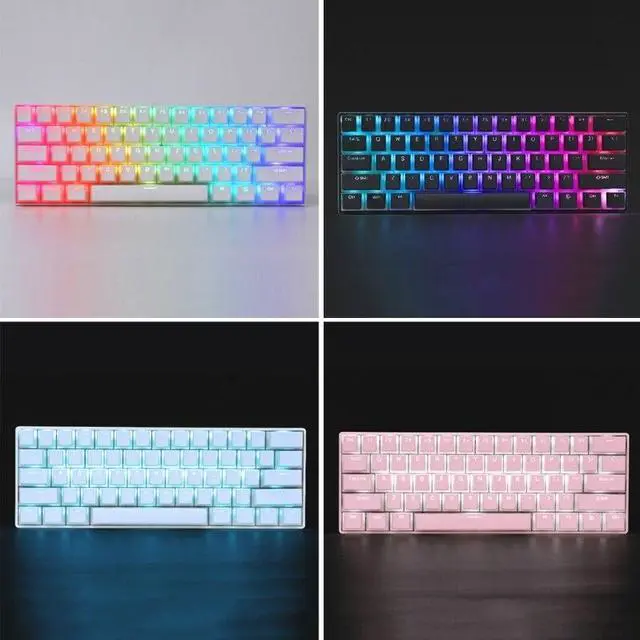 Alt view image 4 of 6 - 130 Keys/set PBT Keycaps  Backlit for Mechanical Keyboard OEM Profile(Pink)