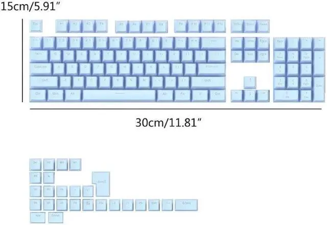 Alt view image 6 of 6 - 130 Keys/set PBT Keycaps  Backlit for Mechanical Keyboard OEM Profile(Pink)