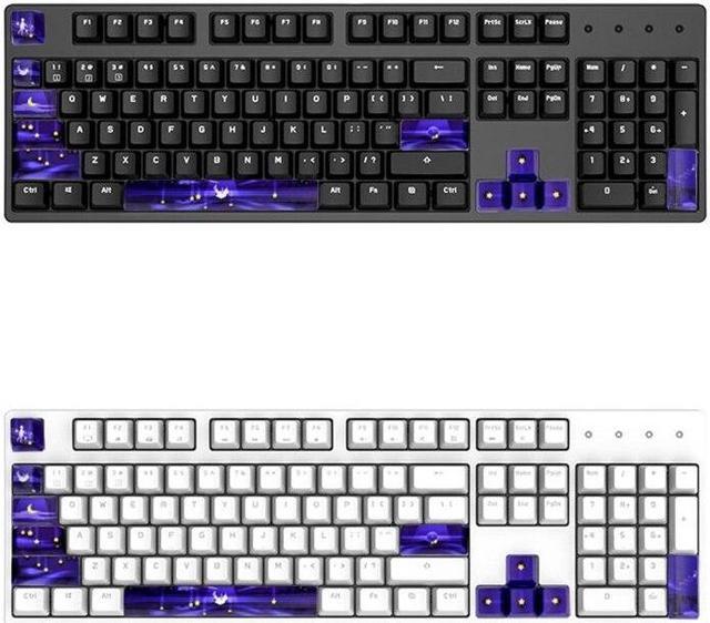 Alt view image 3 of 6 - Purple for sky Stars Keycaps PBT Sublimation for Mechanical Keyboard Enter Space