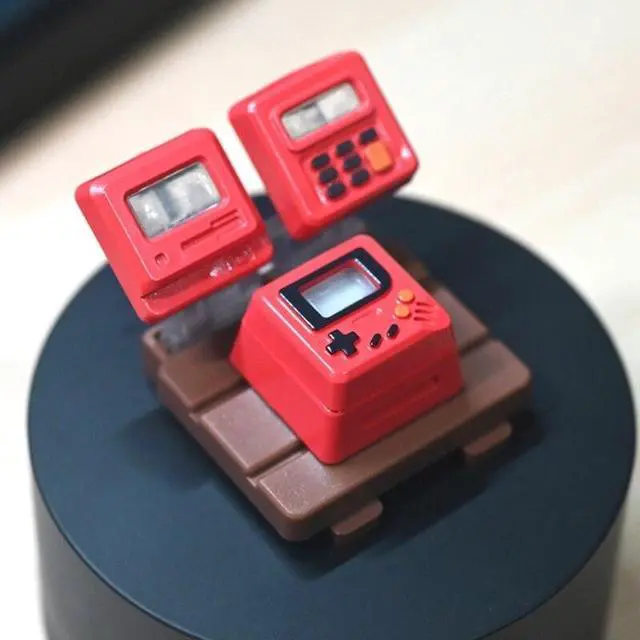 Alt view image 4 of 6 - K04 Personality Retro Keycap 3-in-1 Light-transmitting Keycap Cost-effectively Mechanical Keyboard Keycap Replacement(Red)