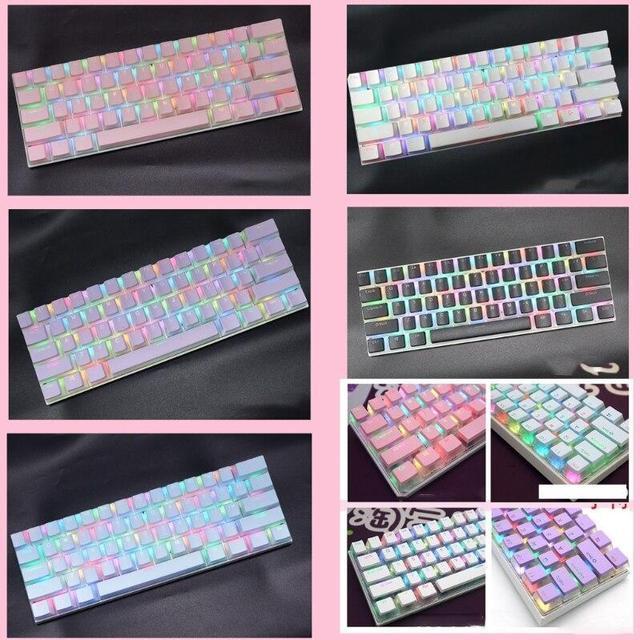 Alt view image 2 of 6 - PBT OEM Backlit Keycaps Compatible for Cherry MX Kailh Outemu Content Switches(Glass purple)