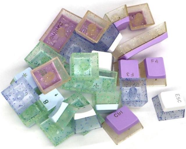 Alt view image 5 of 6 - PBT OEM Backlit Keycaps Compatible for Cherry MX Kailh Outemu Content Switches(Glass purple)